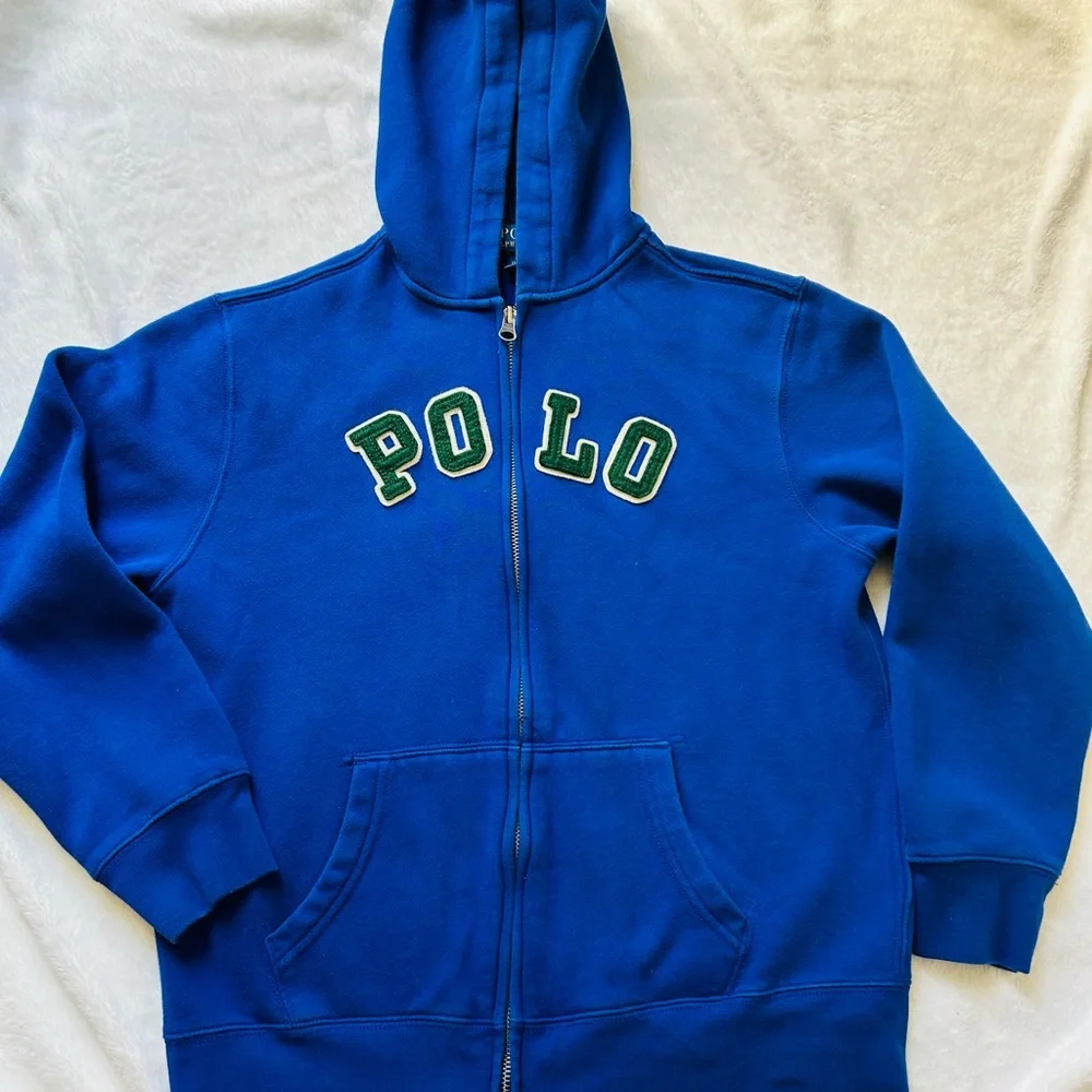 Polo Ralph Lauren Blue and Green Hoodie